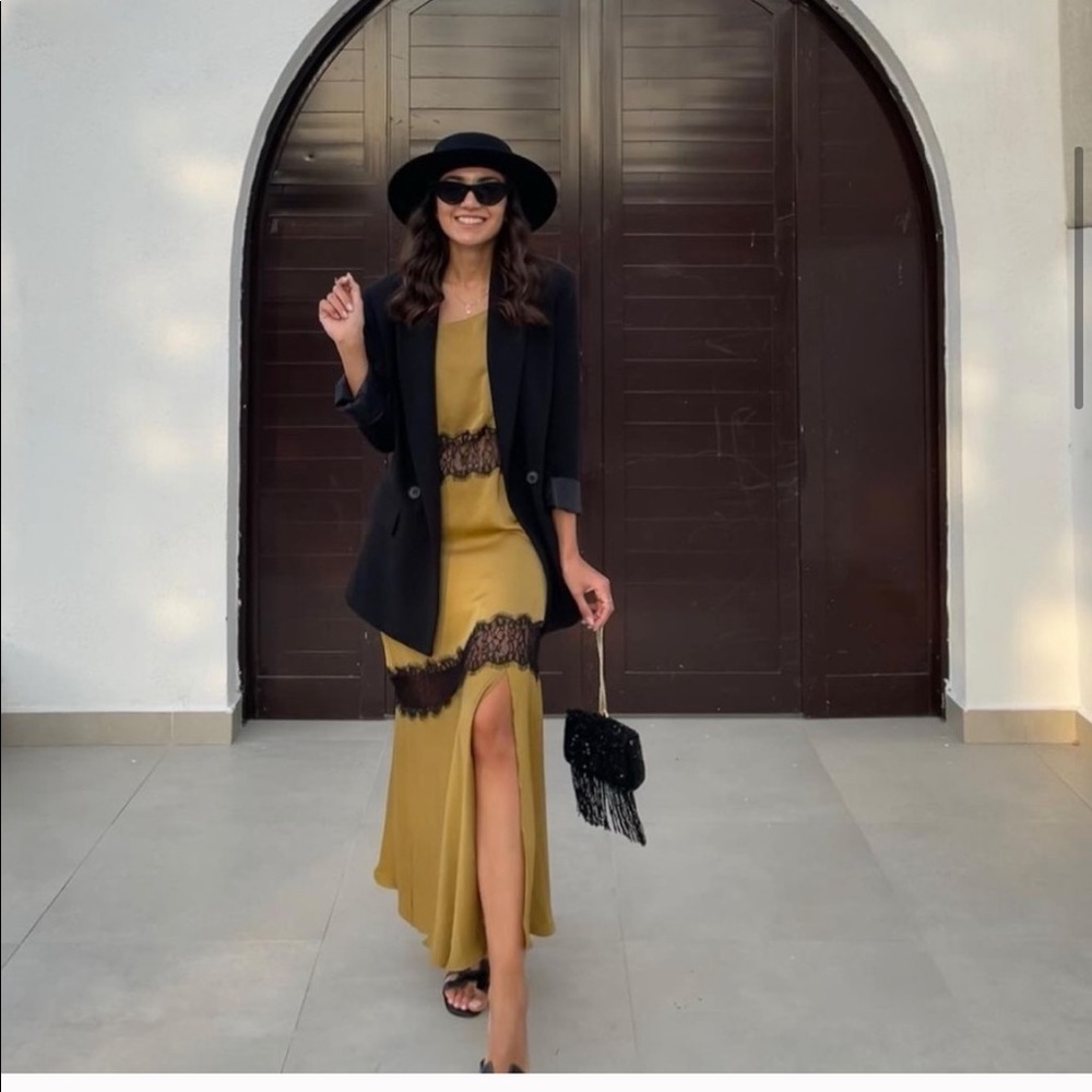 Zara combination slip dress